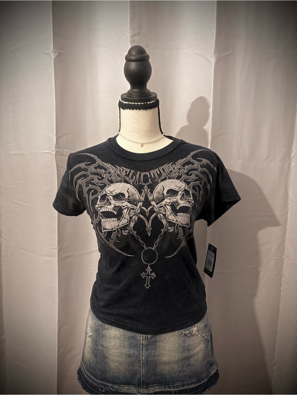 NWT Affliction Graphic Skull Tee